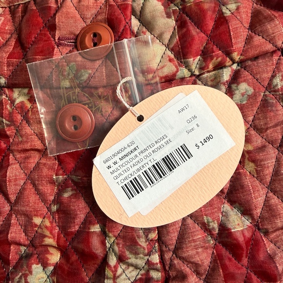 NWT 1,490$ 2017 Andreas Kronthaler Quilted Roses Skirt INSANE - Picture 4 of 13